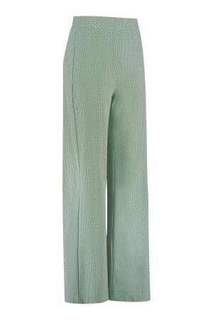 Studio Anneloes Jay maze trousers 1170 off white/green