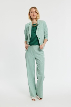 Studio Anneloes Jay maze trousers 1170 off white/green