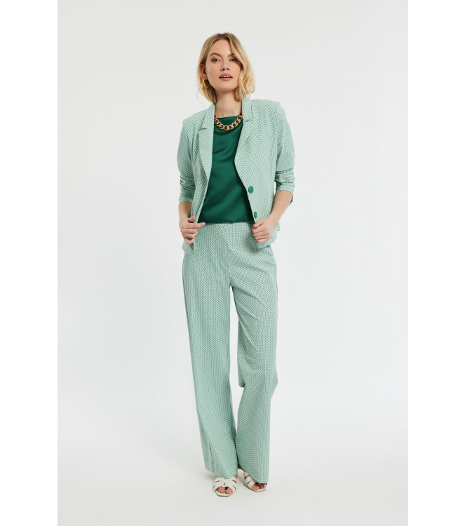Studio Anneloes Jay maze trousers 1170 off white/green