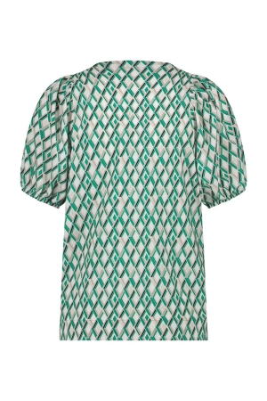 Studio Anneloes Zaria sl diamonds shirt 1170 off white/green
