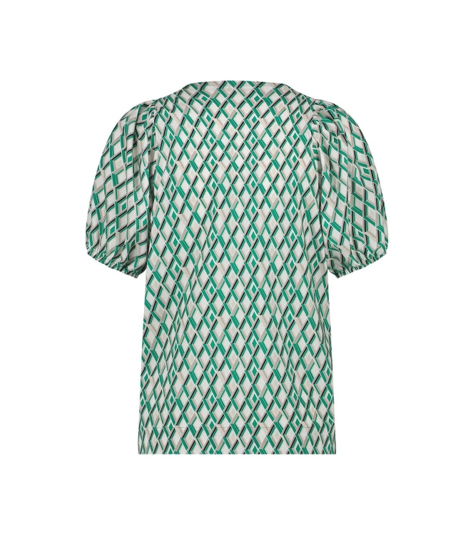 Studio Anneloes Zaria sl diamonds shirt 1170 off white/green
