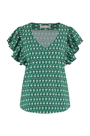 Studio Anneloes Sieta small chain shirt 1170 off white/green