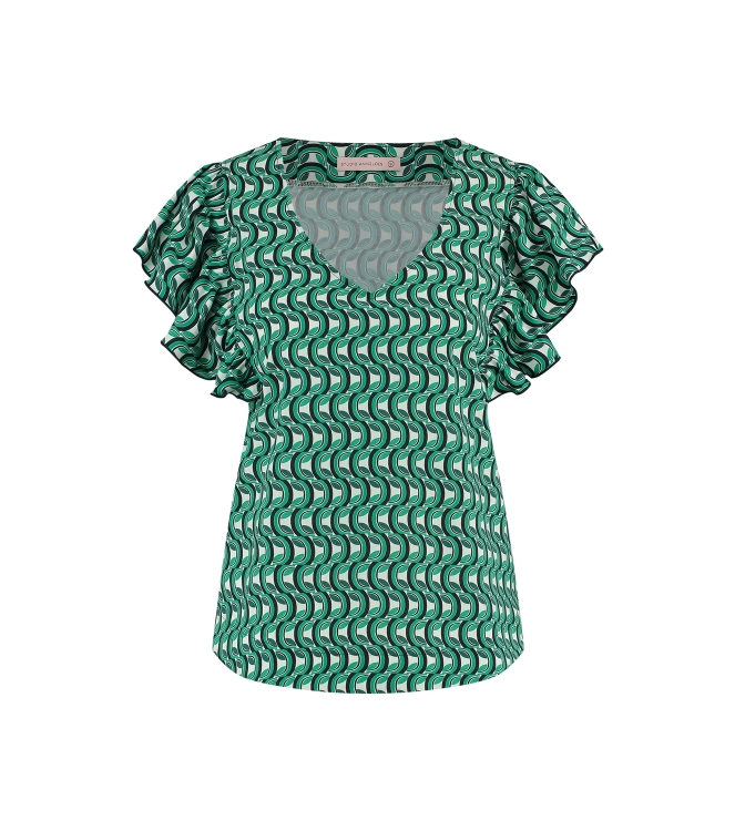 Studio Anneloes Sieta small chain shirt 1170 off white/green