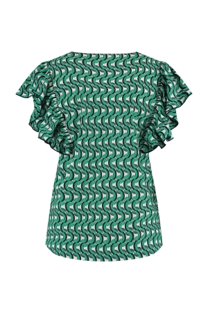 Studio Anneloes Sieta small chain shirt 1170 off white/green