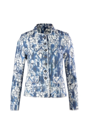 B-Three Blazer Blauw Print