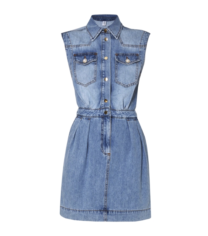 Liu Jo Denim E White Rebel Dress D.Blue Rebel