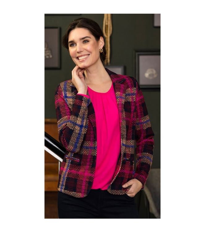 Sarto Fashion Blouson t-shirt o-neck f941 wild pink