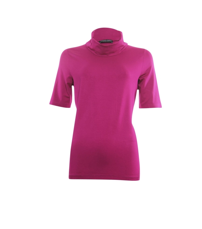 Sarto Fashion T-shirt rollcollar f937 magenta