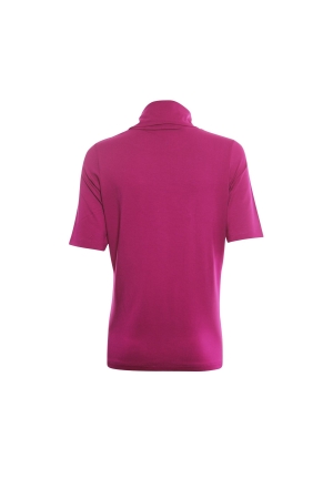 Sarto Fashion T-shirt rollcollar f937 magenta