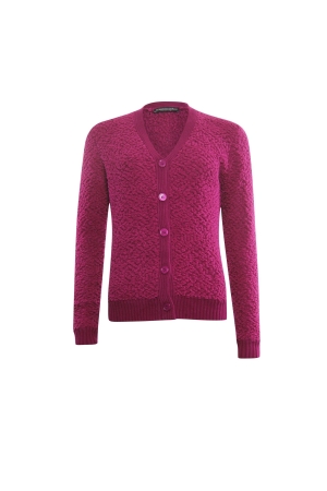 Sarto Fashion Cardigan v-neck f937 magenta