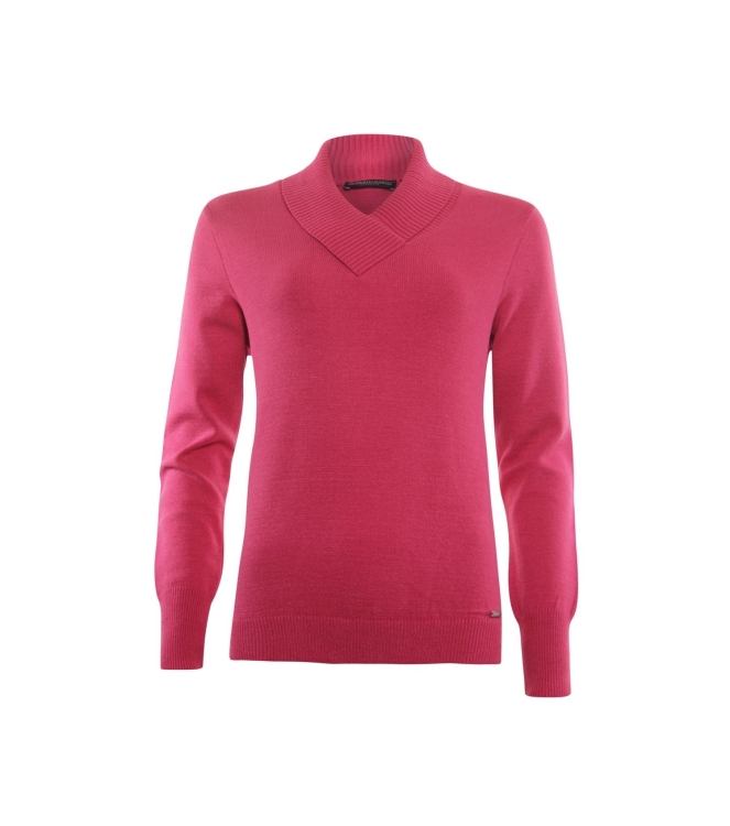 Sarto Fashion Pullover shawl v-neck f941 wildpink