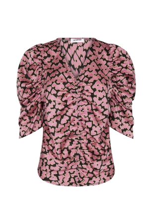 Co Couture FlashyCC Heart Drape Blouse 330 pink