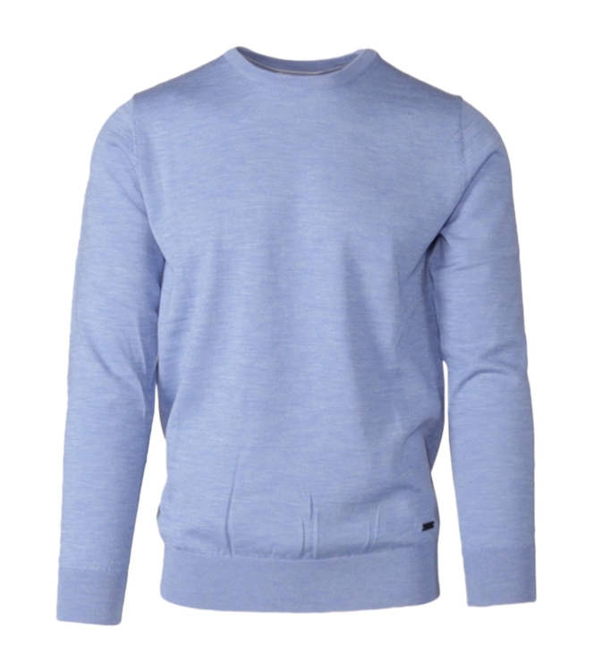 Born with Appetite Rick R-neck Pullover Merino Kobalt-Blauw