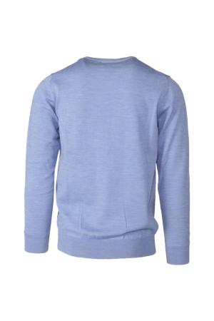 Born with Appetite Rick R-neck Pullover Merino Kobalt-Blauw