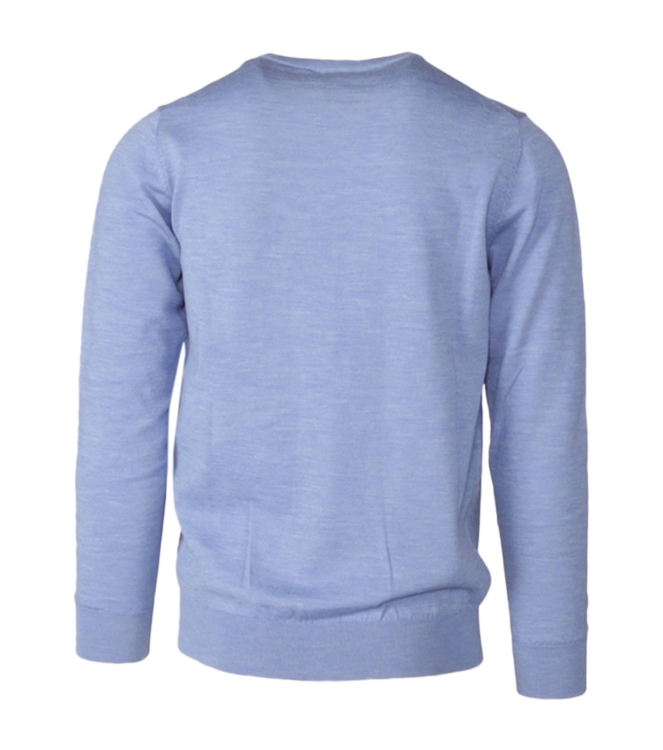 Born with Appetite Rick R-neck Pullover Merino Kobalt-Blauw