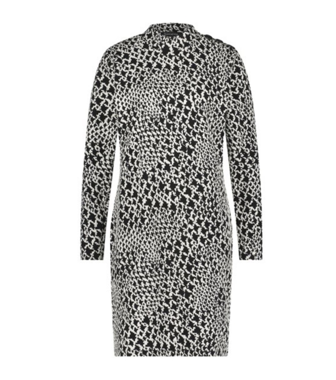 Tramontana Dress Bell Sleeve Jacquard Print Blacks
