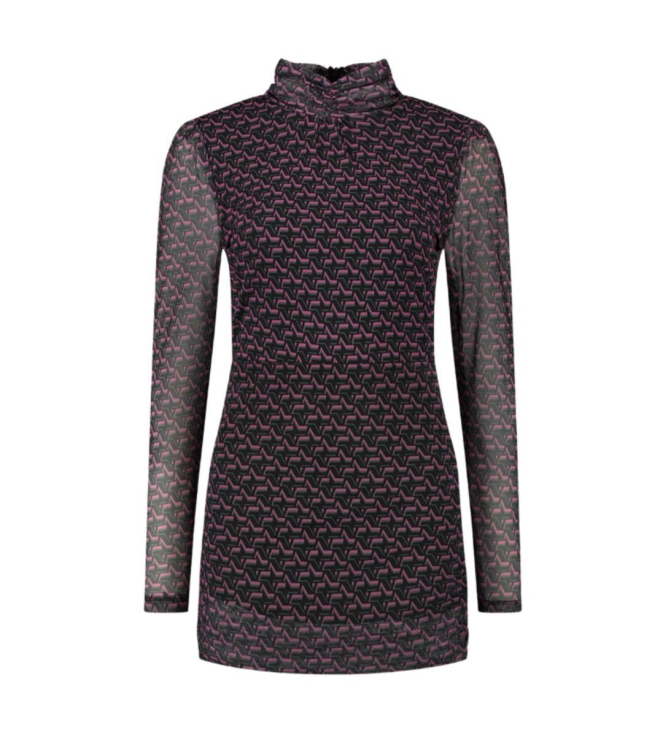 Nikkie Vally Dress 9183 Black/Raspberry Rose