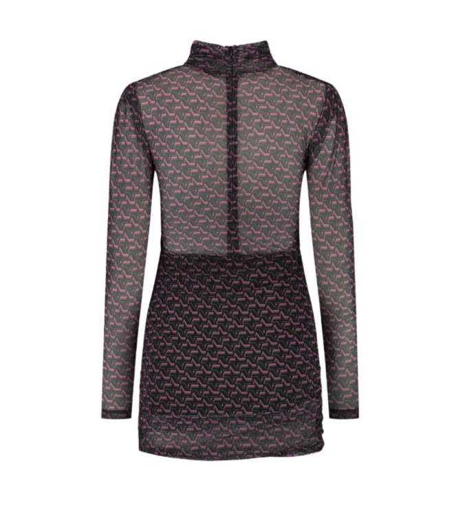 Nikkie Vally Dress 9183 Black/Raspberry Rose