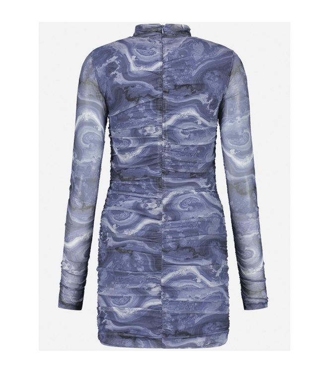 Nikkie Marbled Mesh Dress 8303 Deep Blue