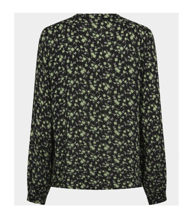 Freequent Blouse Black w.Piquant Green