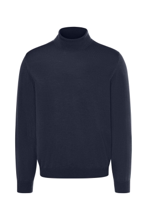 Maerz Pullover Rollkragen 1/1 Arm 399 Navy