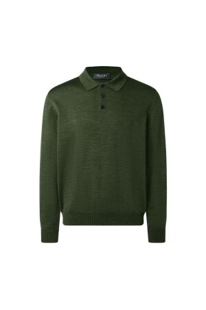 Maerz Pullover Polokragen Knopf 1/1 Arm 275 groen