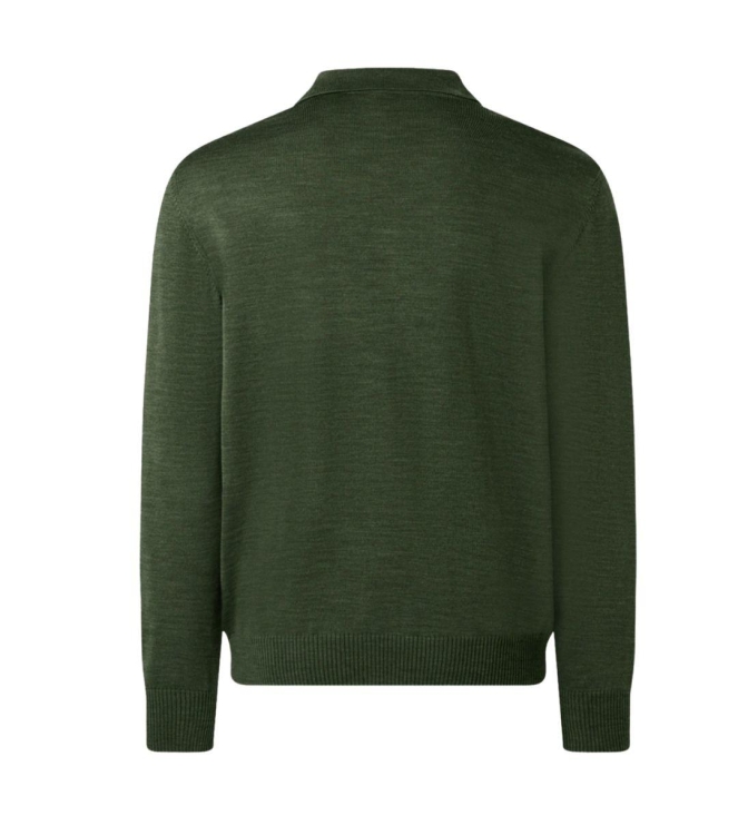 Maerz Pullover Polokragen Knopf 1/1 Arm 275 groen