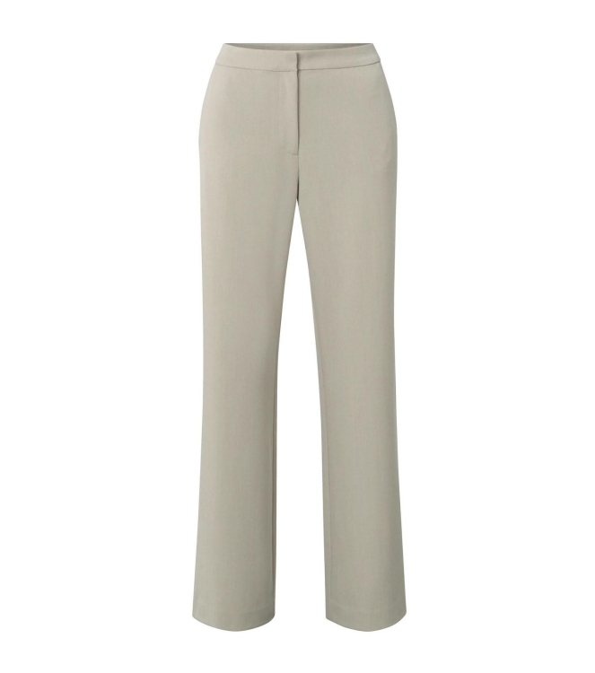 Yaya Soft high waist pantalon with Pure Cashmere Brown