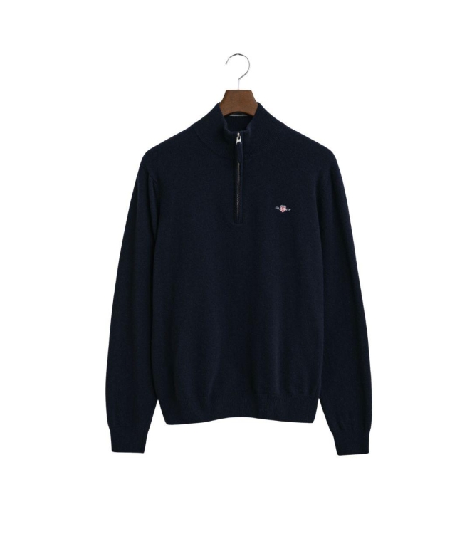 Gant SUPERFINE LAMBSWOOL HALF ZIP 410 MARINE