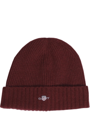 Gant UNISEX. SHIELD WOOL BEANIE 604 PLUMPED RED