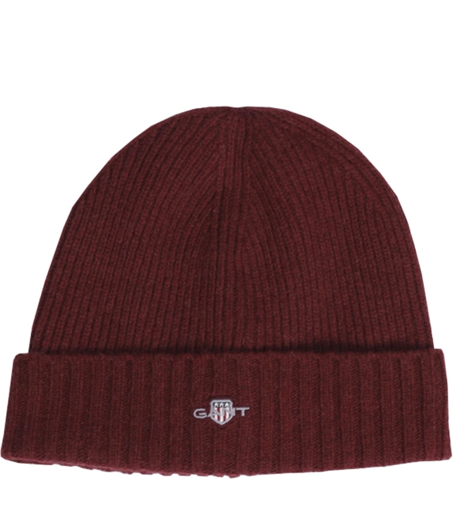 Gant UNISEX. SHIELD WOOL BEANIE 604 PLUMPED RED