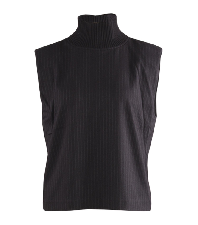 Co Couture IdaCC Pin Stripe Top 140 Dark Grey