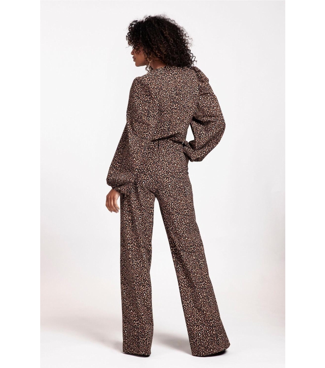 Studio Anneloes Cherie leopard jumpsuit 2384 bronze/camel