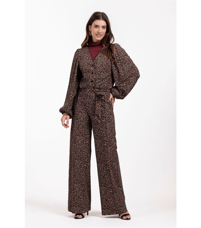 Studio Anneloes Cherie leopard jumpsuit 2384 bronze/camel