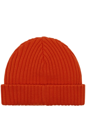 Paul and Shark Ribbed Wool Beanie w.Iconic Badge 576 Brique
