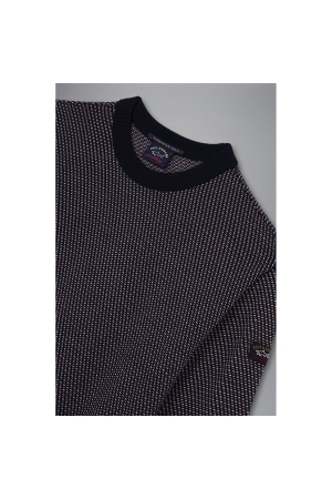 Paul and Shark Beaufront wool Crewneck w.Iconic Badge 304 Navy/Melee