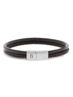 Steel and Barnett Leather Bracelet LBD/006 Brown