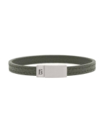 Steel and Barnett Leather Bracelet LBG/003 Iron