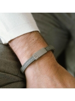Steel and Barnett Leather Bracelet LBG/003 Iron
