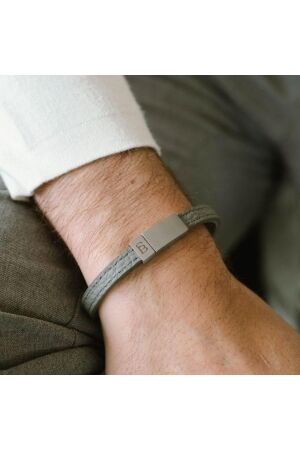 Steel and Barnett Leather Bracelet LBG/003 Iron