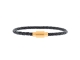 Steel and Barnett Leather Bracelet LBLL/002 Black/Gold