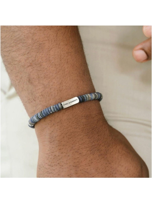 Steel and Barnett Stones Bracelet SBTT/002 Matt Sodalite