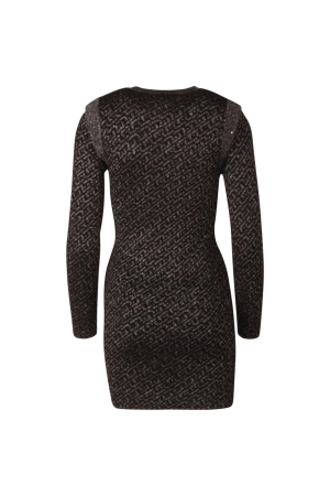 Liu Jo f.12 Full Logo Lux Dress Nero/Dark Gold