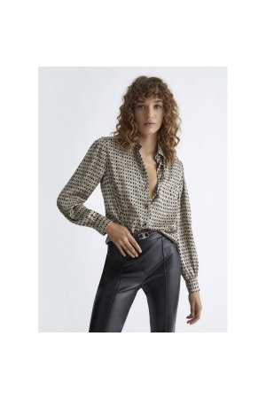 Liu Jo LiuJo Satin Stampato Blouse Natural Geom.Chain