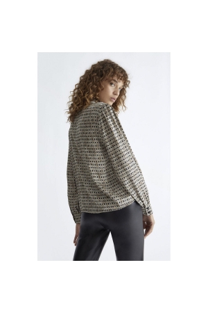 Liu Jo LiuJo Satin Stampato Blouse Natural Geom.Chain
