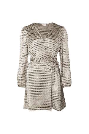 Liu Jo LiuJo Satin Stampato Dress Natural Geom.Chain