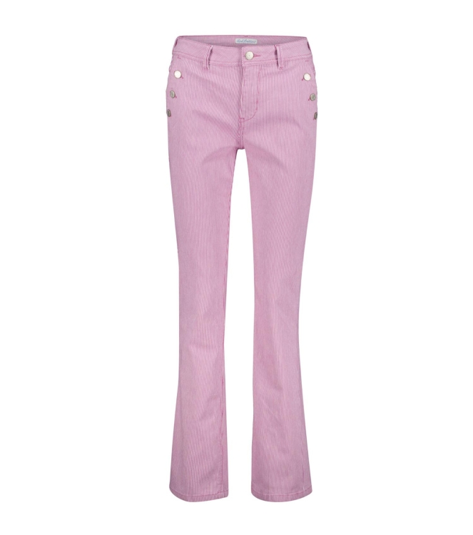 Red Button Bibette coloured denim stripe Cyclaam