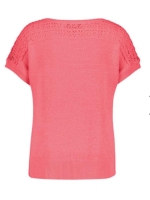 Red Button Jerry top Coral