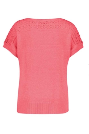 Red Button Jerry top Coral