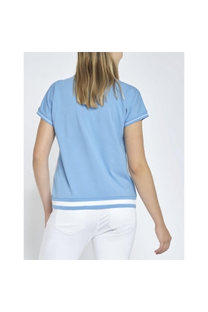 Golle Haug T-Shirt LOS ?berschn. Arm 0640 Azur